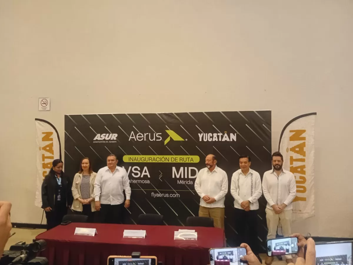 Anuncian vuelo directo Villahermosa-Mérida