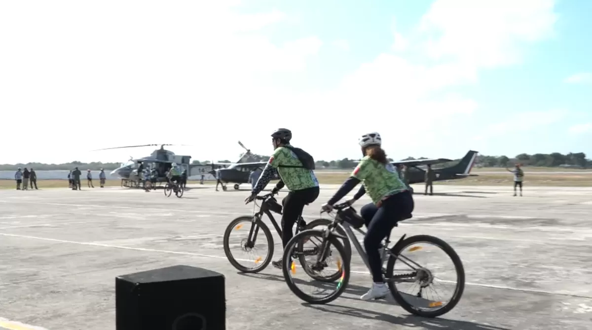 La 17ª. Zona Aérea Militar realizó una Rodada Ciclista Familiar