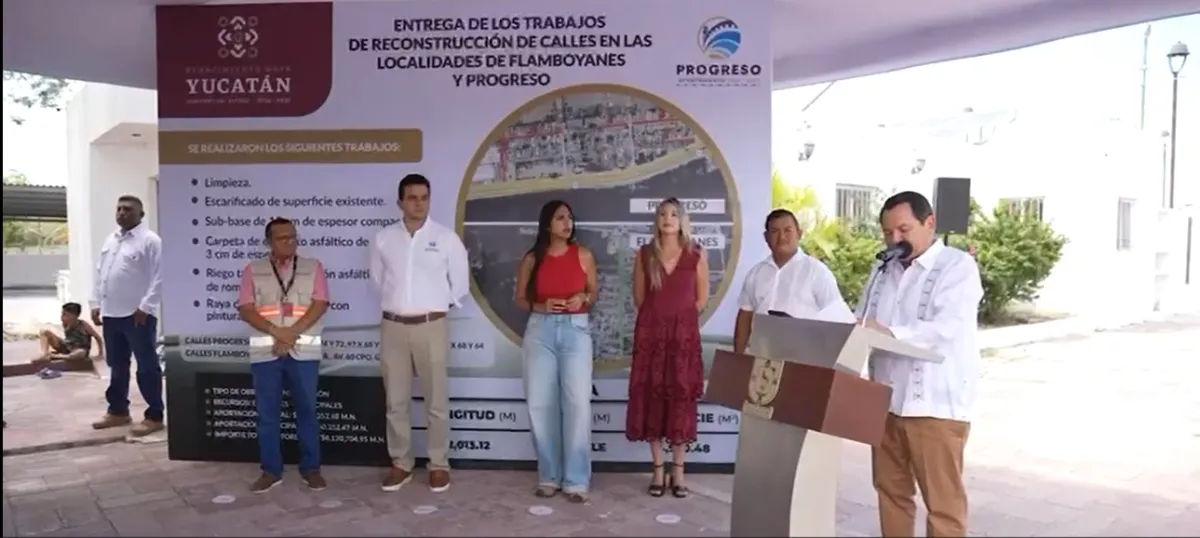 Gobernador Joaquín Díaz Mena entregó la reconstrucción de calles en la comisaría de Flamboyanes y en la cabecera de Progreso