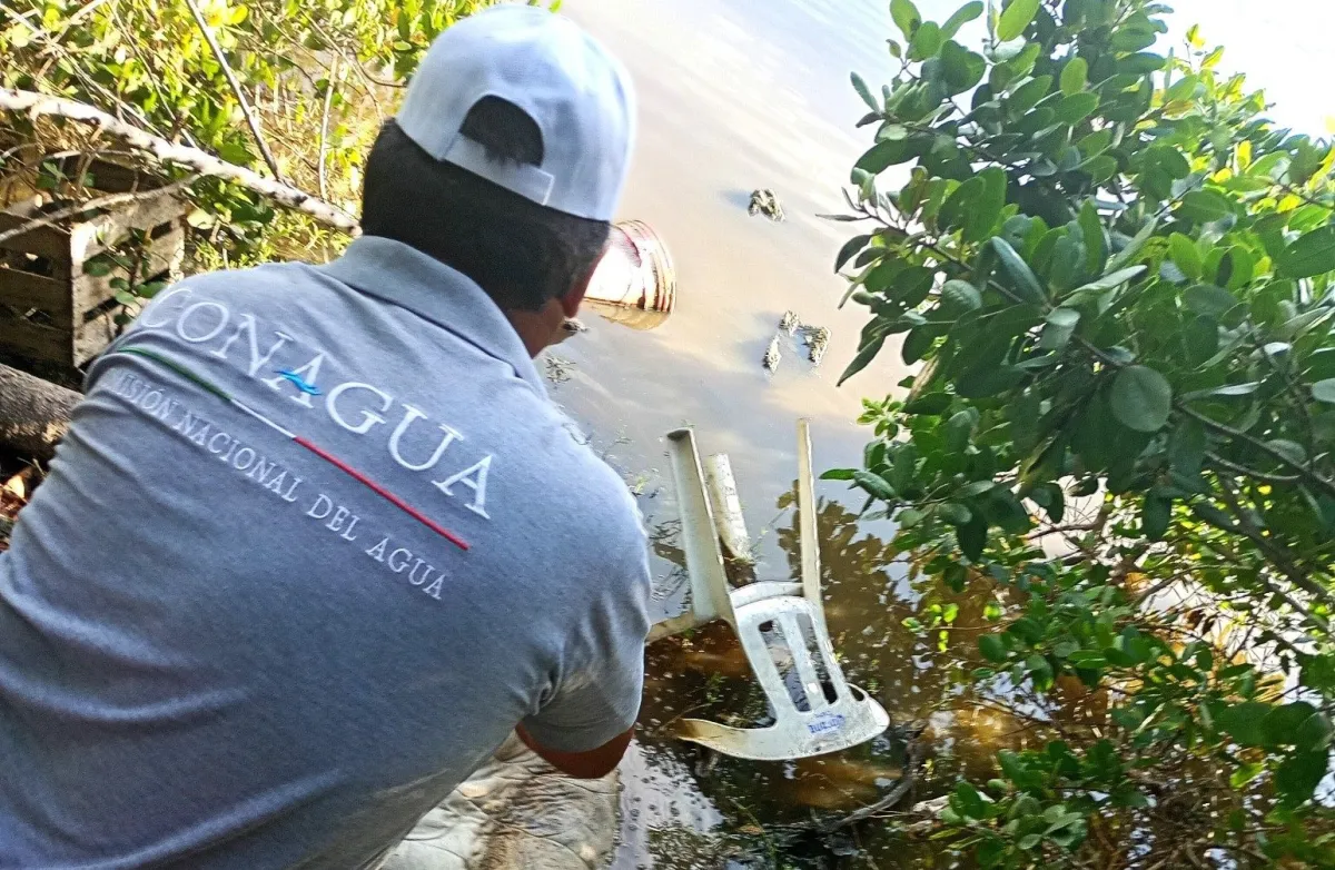 CONAGUA realiza acciones preventivas en el estero Ciénega de Progreso 