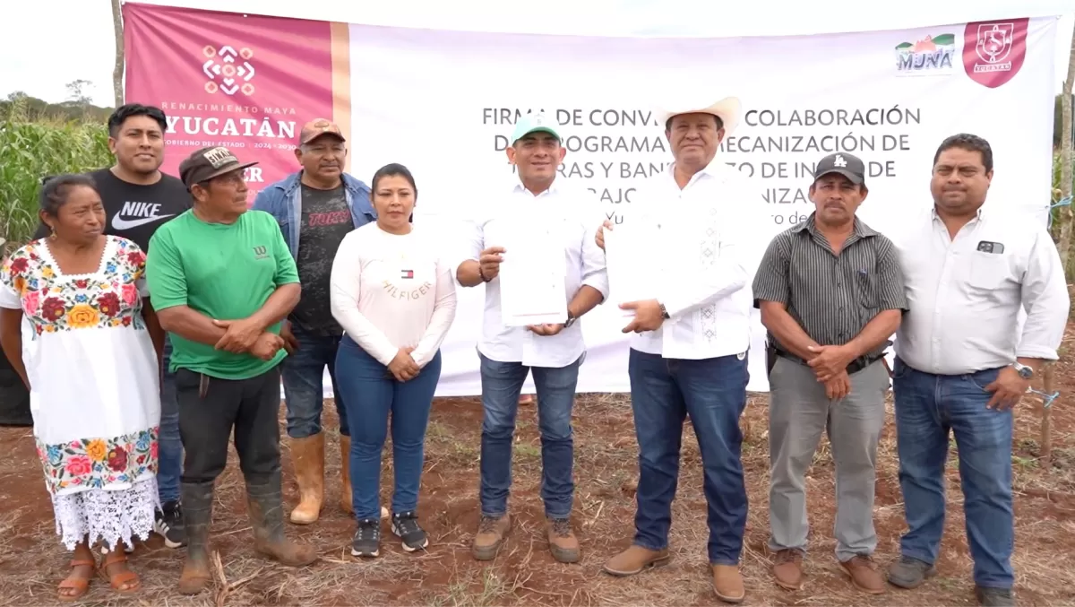 El Gobierno del Estado puso en marcha en el municipio de Muna el programa de Mecanización de Tierras