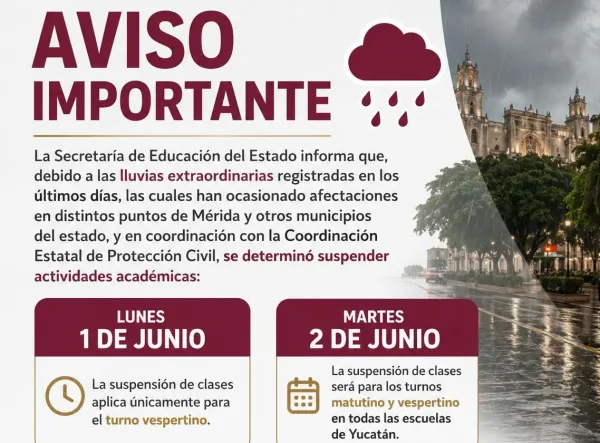 SEGEY suspende clases este lunes y el martes   