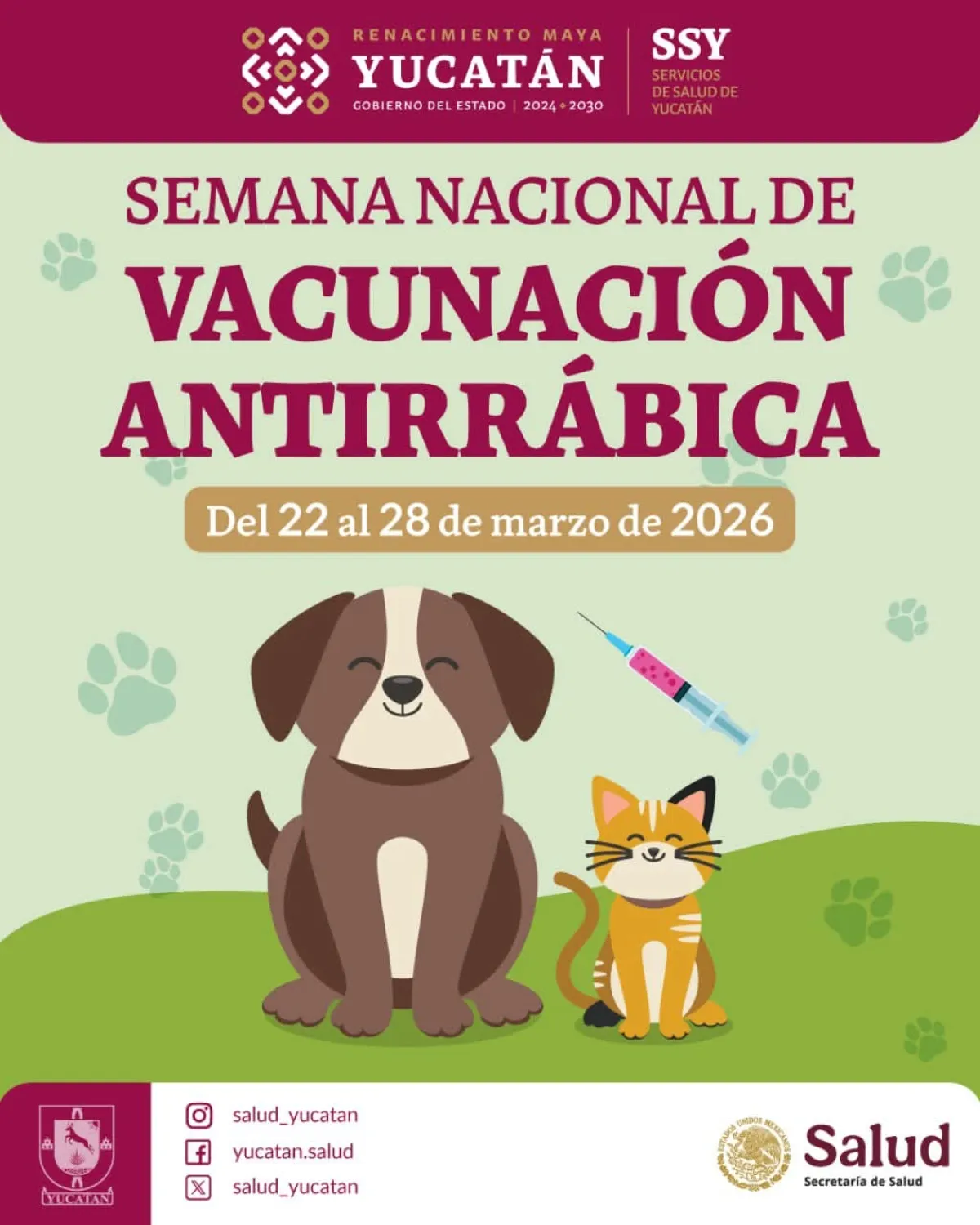 Primera Semana Nacional de Vacunación Antirrábica Canina y Felina