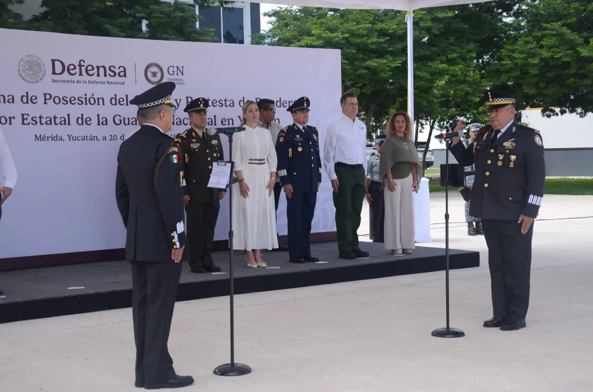 Toma protesta nuevo coordinador estatal de Guardia Nacional en Yucatán.
