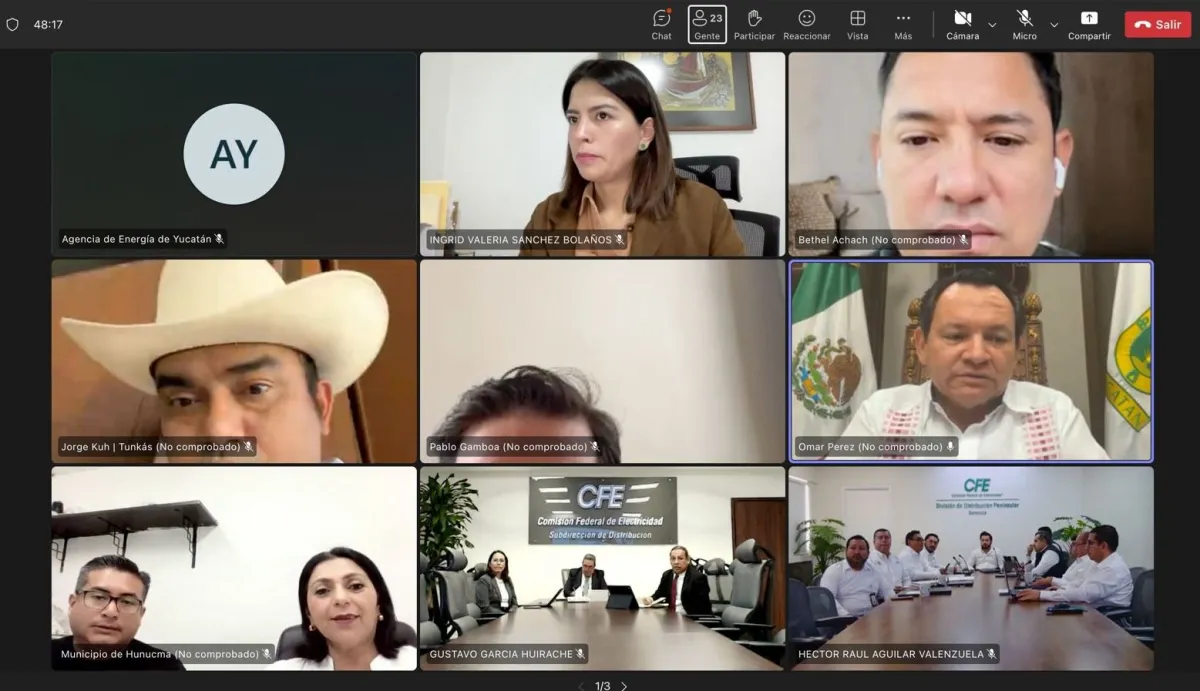 Gobierno del Estado encabeza la coordinación con la CFE: ruta clara hacia un servicio eléctrico confiable para las familias yucatecas
